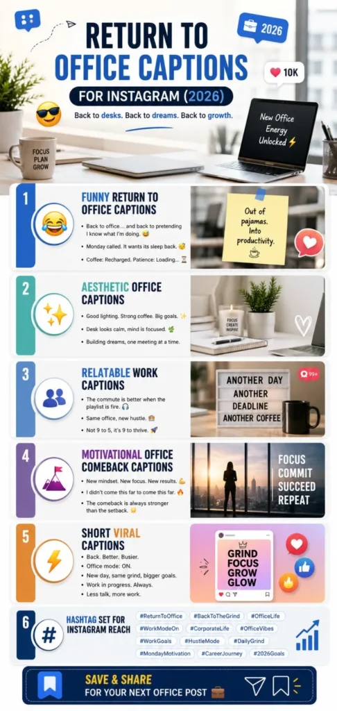 Return to Office Captions for Instagram