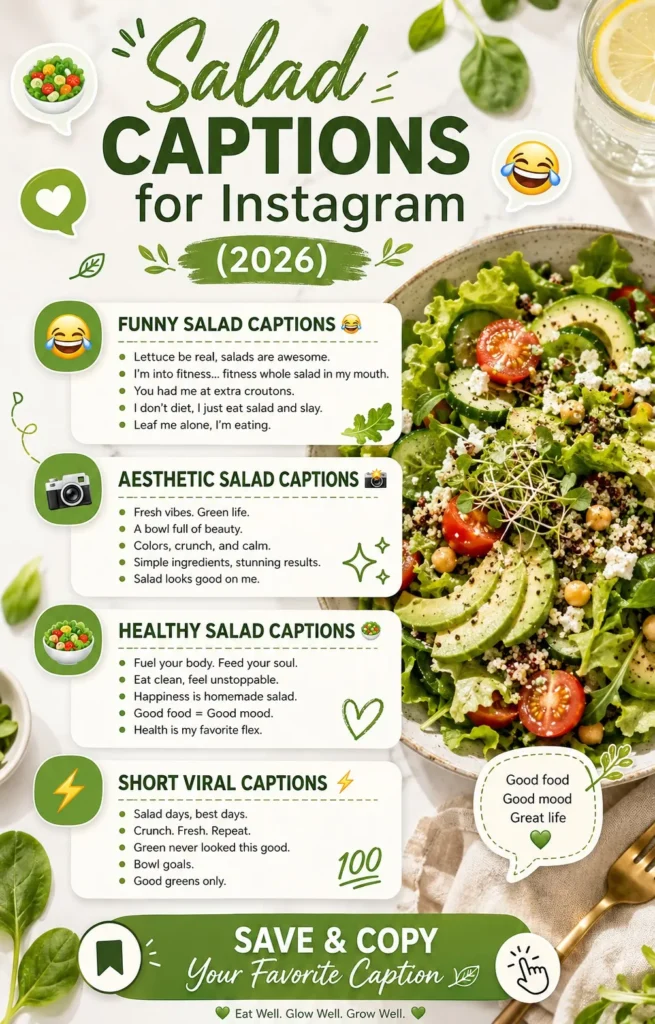 Salad Captions for Instagram