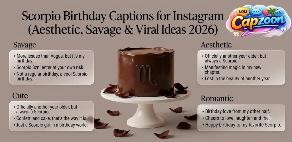 Scorpio Birthday Captions for Instagram