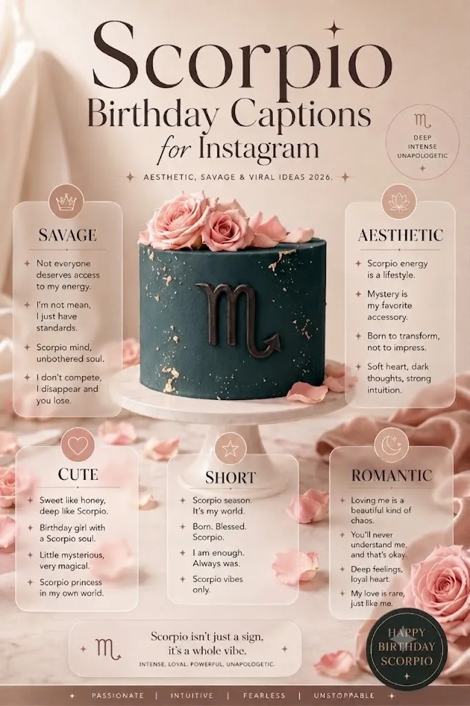 Scorpio Birthday Captions for Instagram