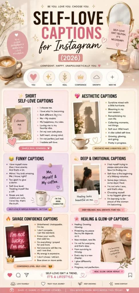 Self-Love Captions for Instagram