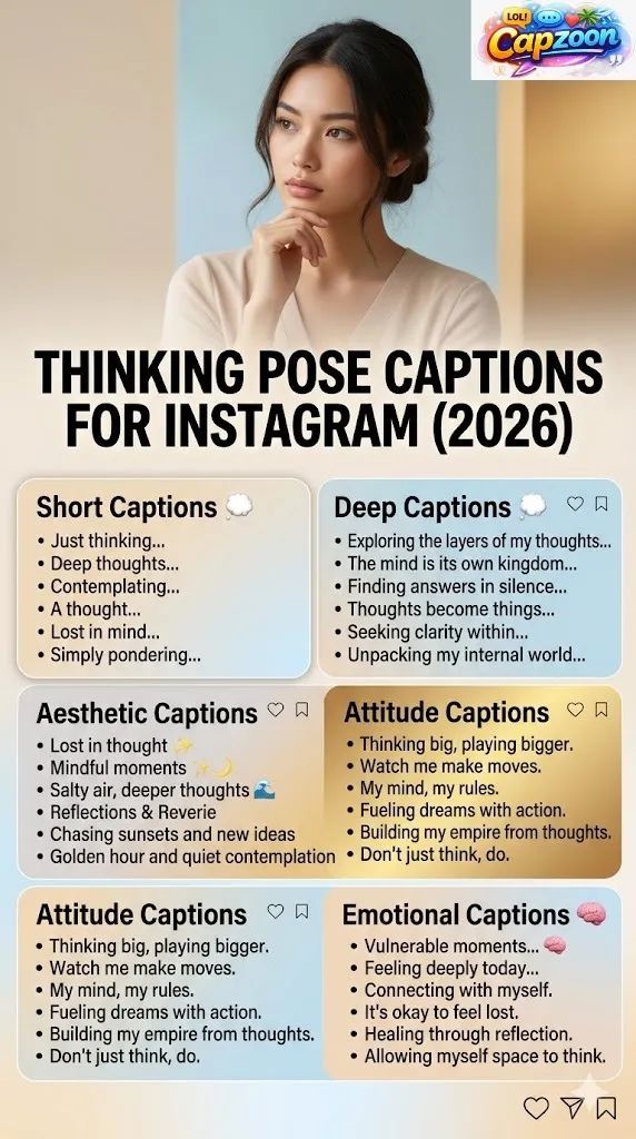 Thinking Pose Captions for Instagram