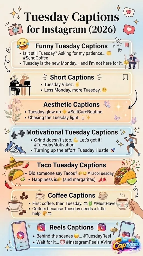 Tuesday Captions for Instagram