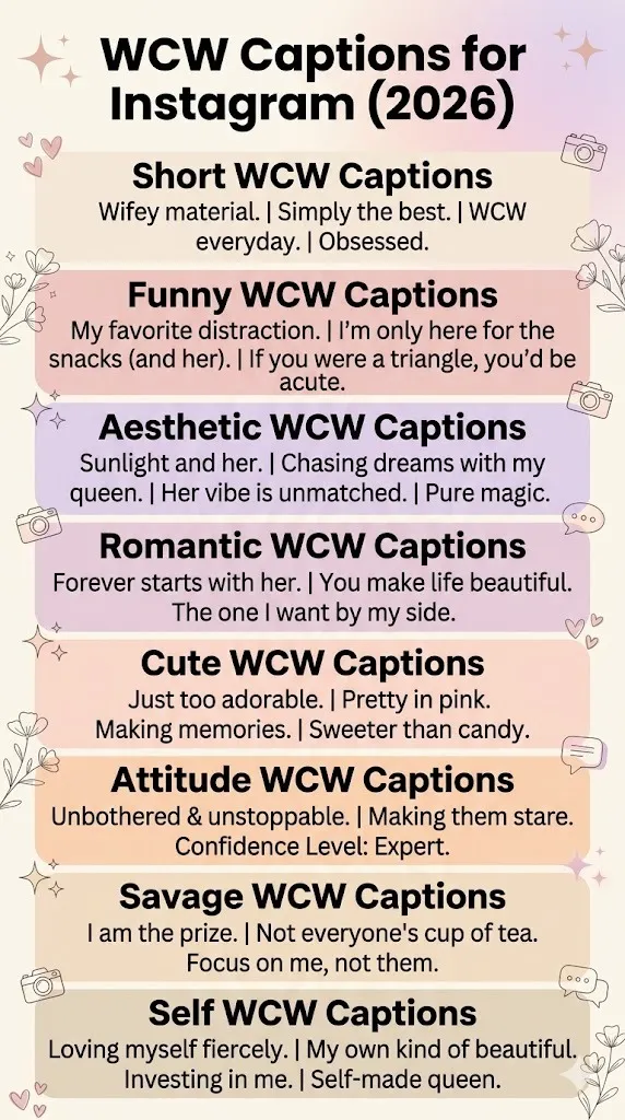WCW Captions for Instagram