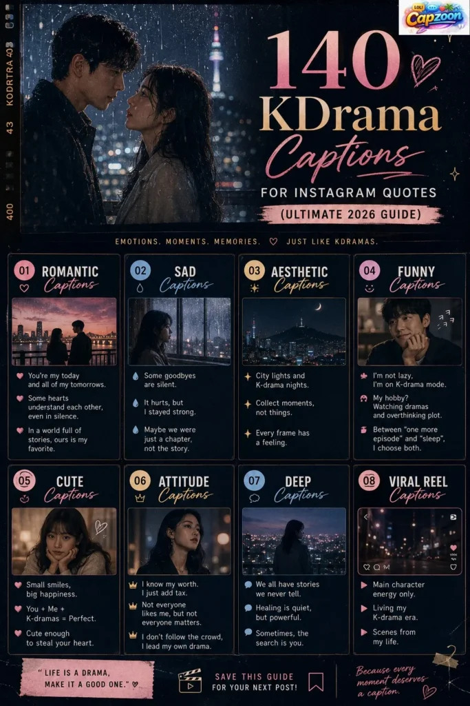 140 KDrama Captions for Instagram Quotes
