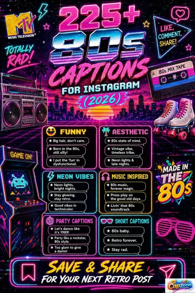 80s Captions for Instagram