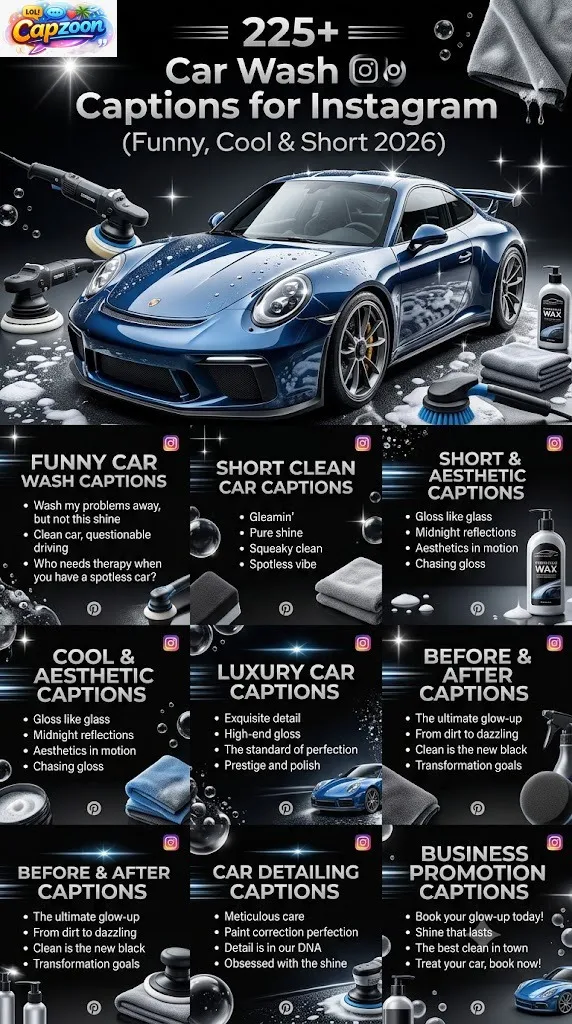 Car Wash Captions for Instagram