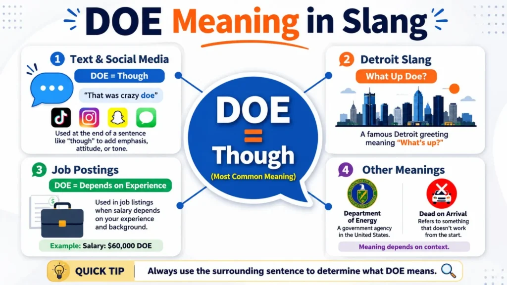 DOE Meaning in Slang