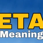 ETA Meaning