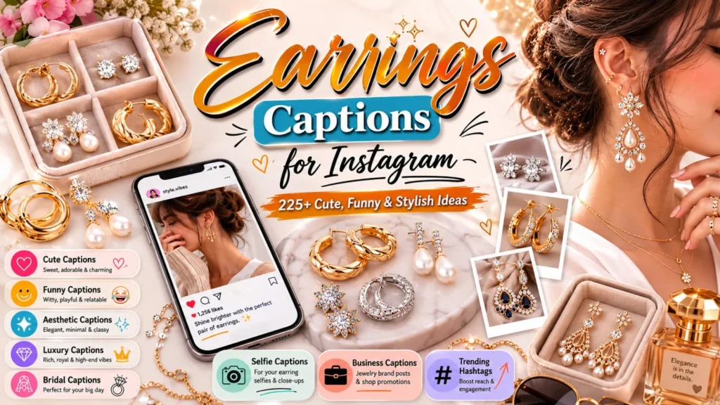 Earrings Captions for Instagram