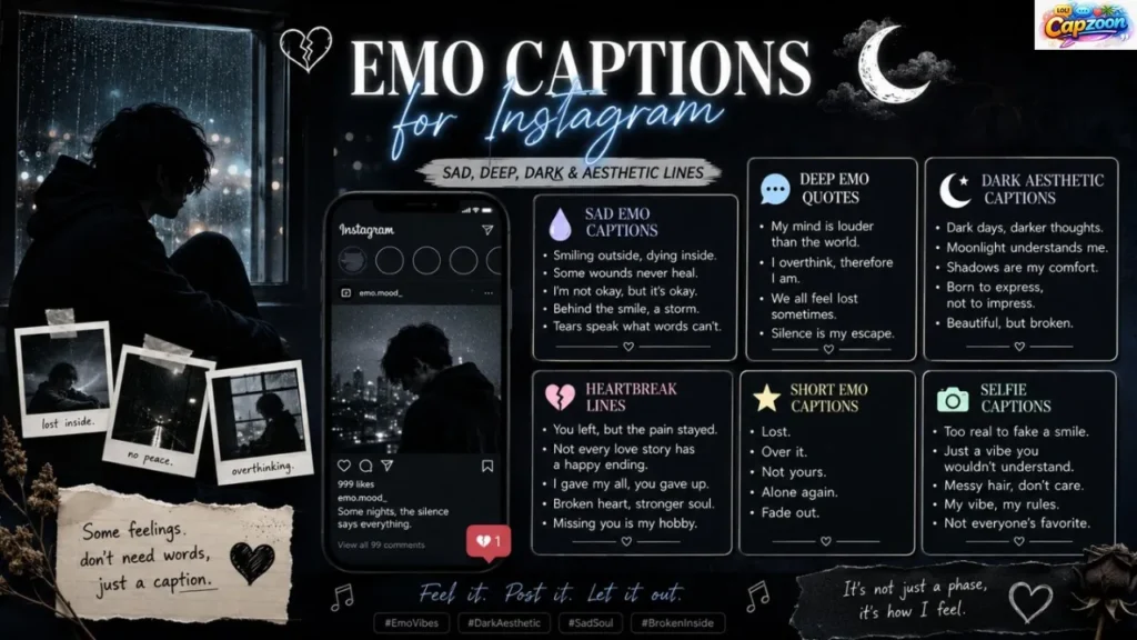 Emo Captions for Instagram
