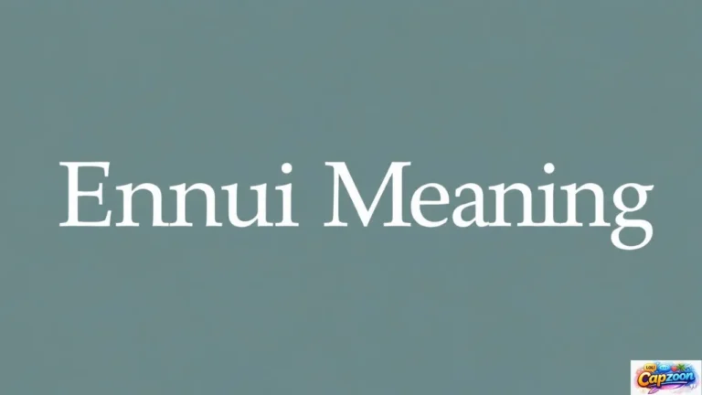 Ennui Meaning