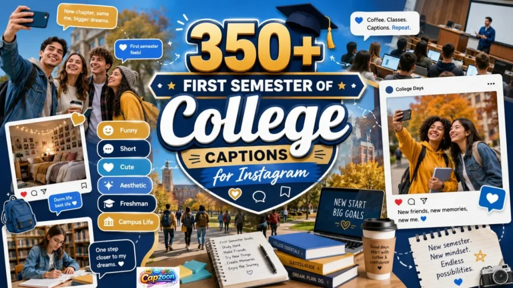 First Semester of College Captions for Instagram