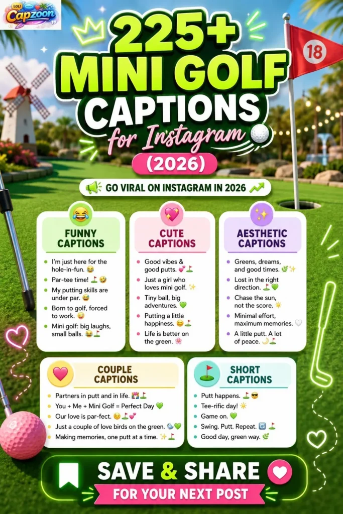 Mini Golf Captions for Instagram