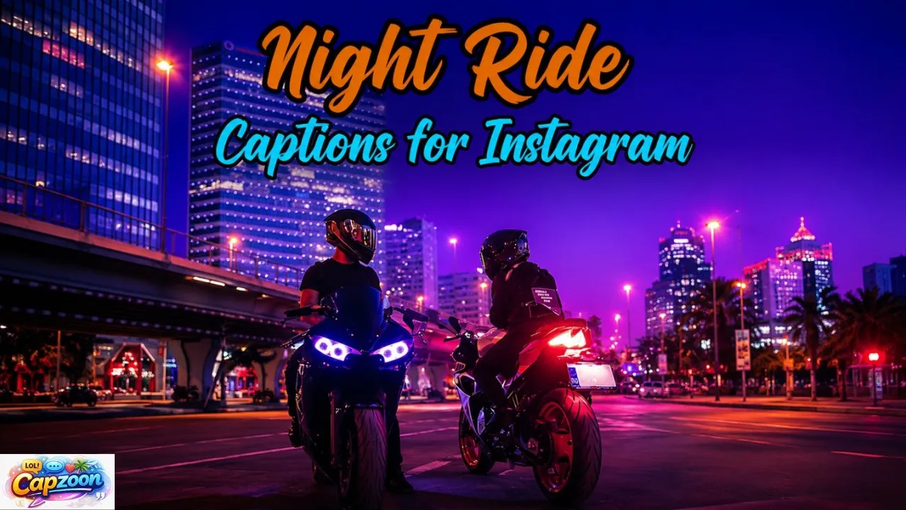 Night Ride Captions for Instagram