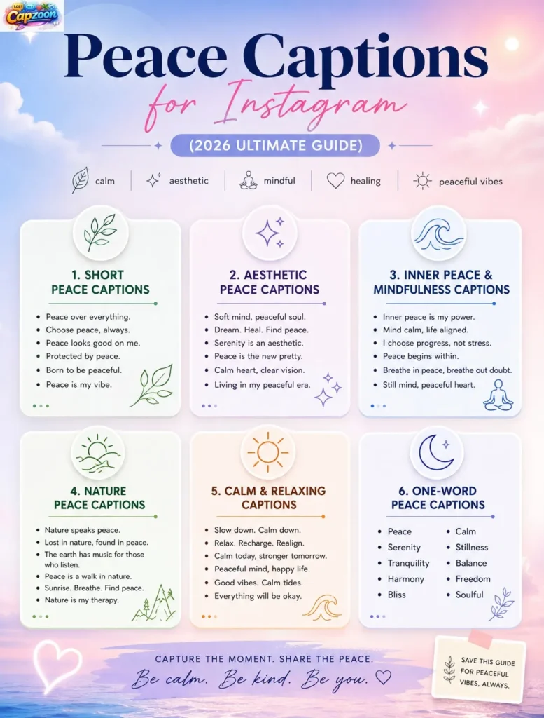 Peace Captions for Instagram