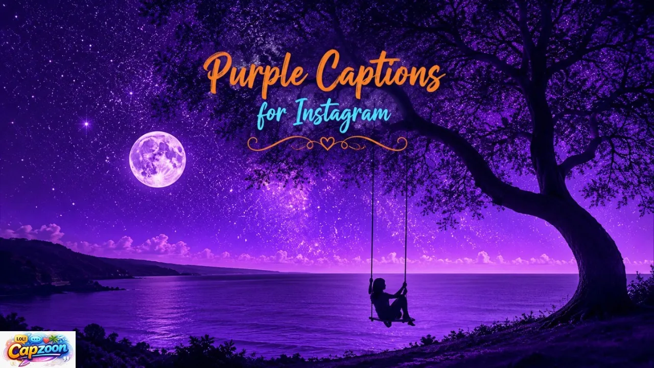 Purple Captions for Instagram
