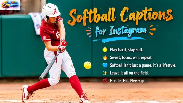 Softball Captions for Instagram