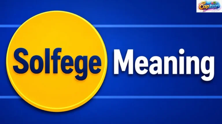 Solfege Meaning