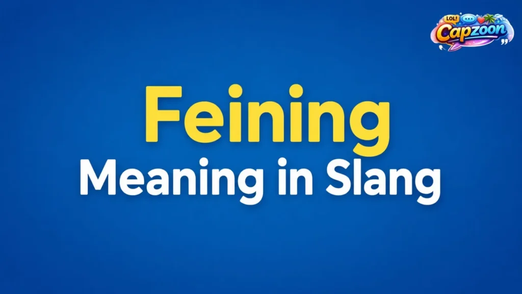 Feining Meaning in Slang