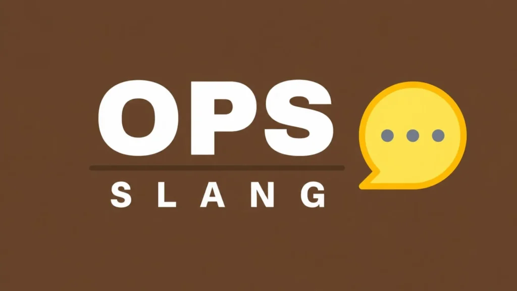 OPS Slang